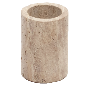 MACRE Beige travertine toothbrush holder