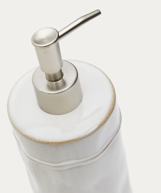 SAVEL Grey stoneware soap dispenser