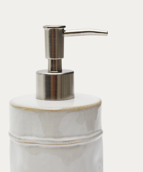 SAVEL Grey stoneware soap dispenser