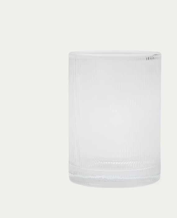 ARLEM  Clear glass toothbrush holder