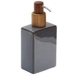 SILVET Gray stoneware soap dispenser
