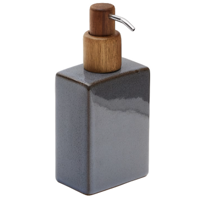 SILVET Gray stoneware soap dispenser