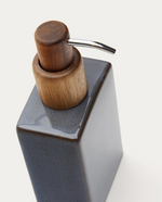 SILVET Gray stoneware soap dispenser