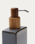SILVET Gray stoneware soap dispenser