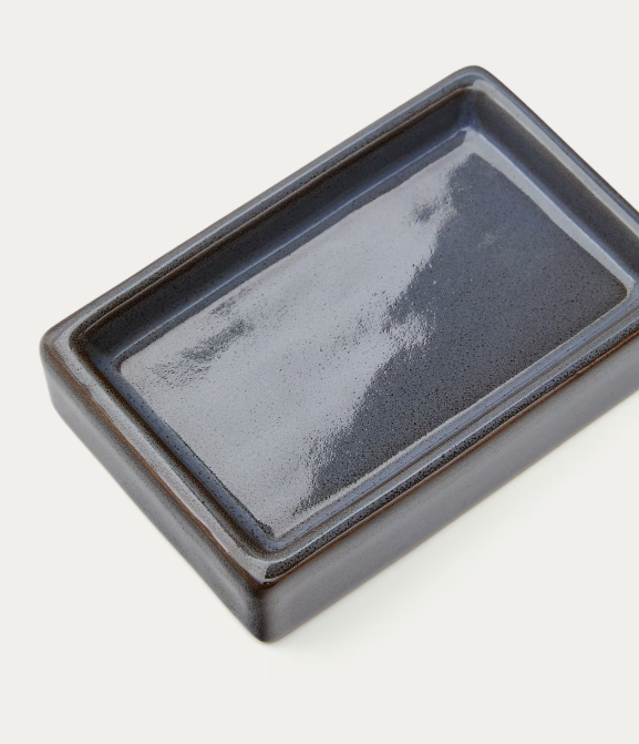 SILVET Soap dish made of gray stoneware