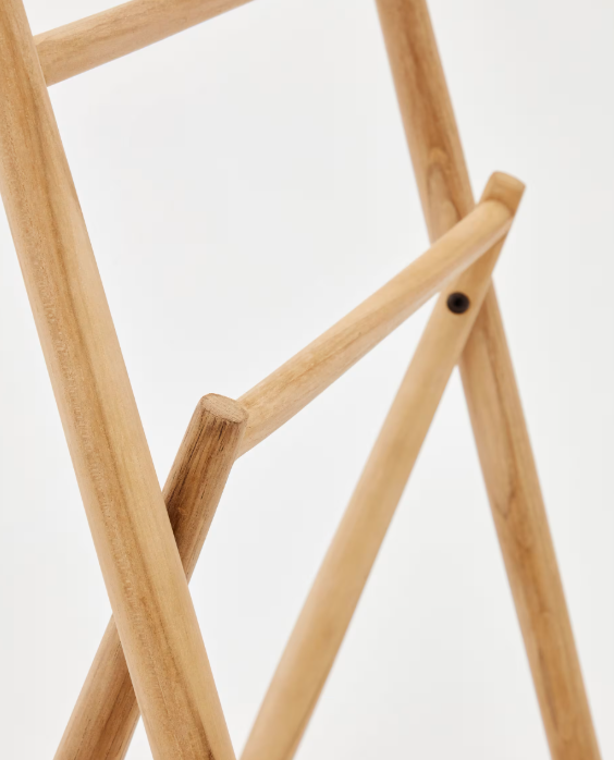 ROXANA Towel rack in solid teak, 50 x 95 cm
