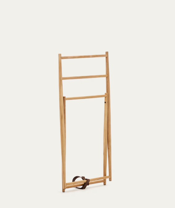 ROXANA Towel rack in solid teak, 50 x 95 cm