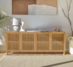 BEYLA Komoda s 4 vrata od punog hrasta i hrastovog furnira 180 x 71,5 cm FSC 100%