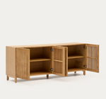 BEYLA Komoda s 4 vrata od punog hrasta i hrastovog furnira 180 x 71,5 cm FSC 100%