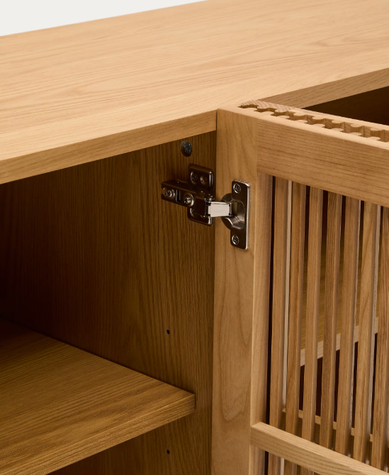 BEYLA Komoda s 4 vrata od punog hrasta i hrastovog furnira 180 x 71,5 cm FSC 100%