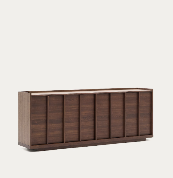 ONIX Sideboard with a walnut veneer in a dark finish, 200 x 80 cm FSC Mix Credit