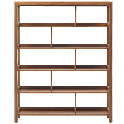 SASHI Shelving unit made in solid teak wood 150 x 185 cm