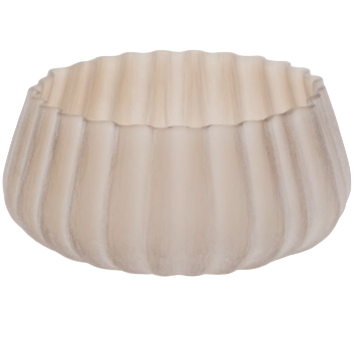 LUMIA Beige glass vase 16cm