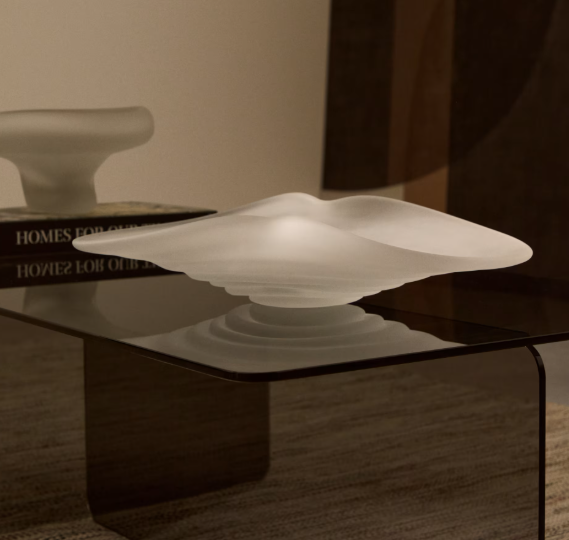 ONDARO  Frosted glass centrepiece 11cm