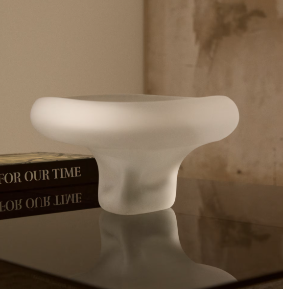 ONDARO Frosted glass centrepiece 15cm