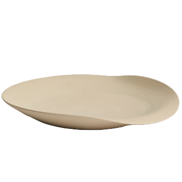 EBENOR Beige ceramic table centerpiece Ø 30 cm