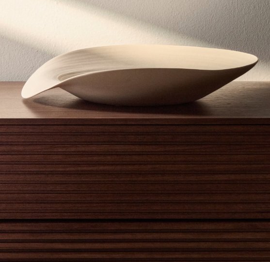 EBENOR Beige ceramic centerpiece Ø 40 cm