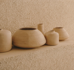 SERINA Papier mâché vase in white 27 cm