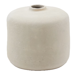 SERINA Papier mâché vase in white 36.5 cm