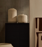 SERINA Papier mâché vase in white 36.5 cm