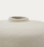 SERINA Papier mâché vase in white 36.5 cm