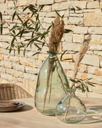 BRENNA Vase in 100% recycled transparent glass, 36 cm