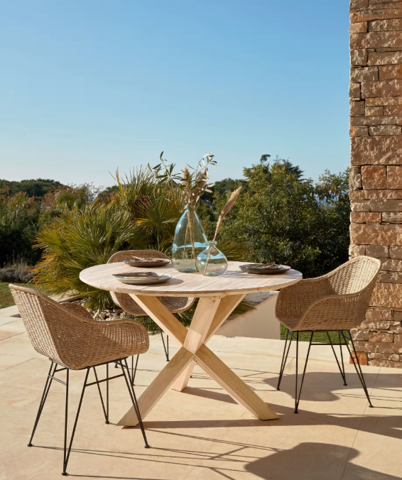 BRENNA Vase in 100% recycled transparent glass, 36 cm