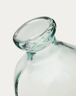 BRENNA Vase in 100% recycled transparent glass, 73 cm