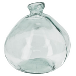 BRENNA Vase in 100% recycled transparent glass, 33 cm