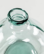 BRENNA Vase in 100% recycled transparent glass, 33 cm