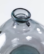 BRENNA Vase in 100% recycled blue glass, 33 cm