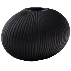 NIVRA Dark grey glass vase 19cm