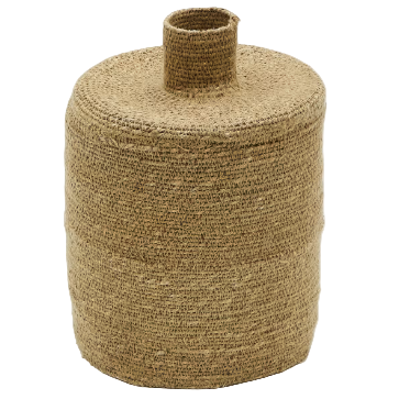 SALINAS Vase made of natural fibres with a natural finish 30 cm