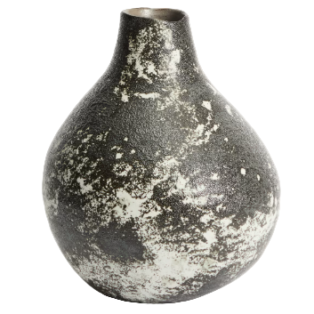 ORELIN Ceramic vase in black and white 30 cm