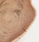 TANIVE stolić za kavu od masivnog akacijevog drva s izbijeljenom završnom obradom i crnim čeličnim nogama Ø49cm