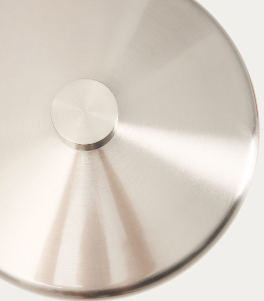 NUVIRA Stolna lampa od svijetlo sivog brušenog metala