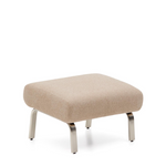 AMSEN Svijetlosmeđi oslonac za noge s nogama od brušenog nehrđajućeg čelika 68 x 55 cm