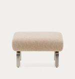 AMSEN Svijetlosmeđi oslonac za noge s nogama od brušenog nehrđajućeg čelika 68 x 55 cm