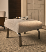 AMSEN Bež oslonac za noge s nogama od brušenog nehrđajućeg čelika 68 x 55 cm