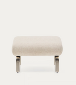 AMSEN Bež oslonac za noge s nogama od brušenog nehrđajućeg čelika 68 x 55 cm