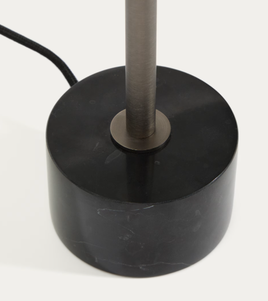 LYNOR Stolna lampa od brušenog metala s podnožjem od bijelog mramora