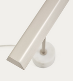 LYNOR Stolna lampa od brušenog metala s podnožjem od crnog mramora