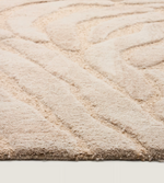 TRIBET Zebrasti vuneni tepih od žakard vune 200 x 300 cm