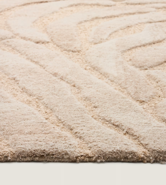 TRIBET Zebrasti vuneni tepih od žakard vune 200 x 300 cm