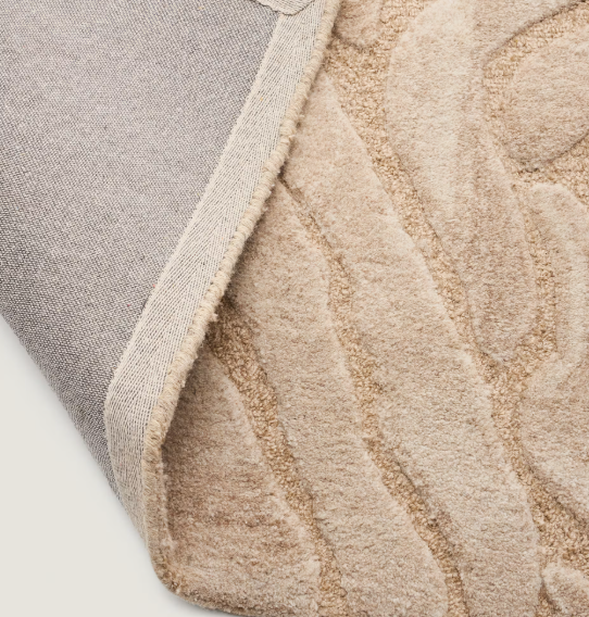 TRIBET Zebrasti vuneni tepih od žakard vune 200 x 300 cm