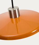 NUVIRA Stropna lampa od svijetlo sivog brušenog metala s narančastim sjenilom