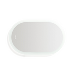 MERVI Ovalno kupaonsko ogledalo s LED svjetlom i zaštitom od zamagljivanja 80 x 50 cm