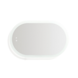 MERVI oval bathroom mirror with LED light and anti-fog 80 x 50cm