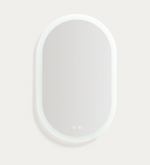 MERVI Ovalno kupaonsko ogledalo s LED svjetlom i zaštitom od zamagljivanja 80 x 50 cm