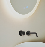 MERVI Ovalno kupaonsko ogledalo s LED svjetlom i zaštitom od zamagljivanja 80 x 50 cm